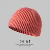 Gorro de Punto para Hombre Otoño e Invierno Gorro Frío Hip-Hop Gorro Piel de Melón para Mujer Circunferencia de Cabeza Grande Gorro de Lana Mismo Estilo para Pareja Gorro Cálido