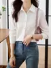 Camisa de Mujer para Primavera 2026 con Diseño Único, Versátil y Elegante, Top Casual Profesional de Satén de Seda