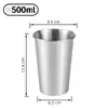 Taza de Agua de Acero Inoxidable 304, Vaso Hueco de Doble Pared para Cerveza, Taza para Bebidas Frías y Té, Vaso para Bebidas y Catering, Logo Personalizable, Antiescaldante