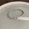 Pulseira de Aço Titânio Zircônia Não Desbota Feminina Luxo Acessível Nicho Acessórios de Alto Padrão Verão Simples Empilhamento Pulseira Exquisita