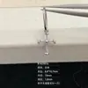 Pendiente Aro Sin Costura de Acero de Titanio 316L Moda Simple Pendientes Colgantes de Cruz con Circonita Versátil Perforación Agujero de Oreja Pendiente