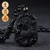 Colgantes de Obsidiana Natural al por Mayor, Doce Signos del Zodíaco, Colgantes de Año de Nacimiento para Mujeres, Collar del Zodíaco Tigre, Collar del Zodíaco Conejo, Regalo para Novio