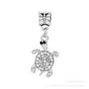 Aleación de plata amuleto animal tortuga gato estrella de mar pájaro perro ciervo colgante pulsera DIY colgante de aleación colgante