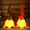 Figura de Rodolfo con Luces para Festival de la Cosecha, Muñeco Gnomo de Acción de Gracias para Exhibición en Ventana, Navidad
