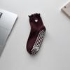 Calcetines de Yoga para Mujer, Calcetines de Pilates hasta la pantorrilla, Calcetines Antideslizantes de Fitness para Mujer, Bordado de Corazón, Calcetines Específicos para Deporte en Suelo, Transfronterizo