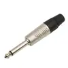 Plug Reto de Áudio Mono/Estéreo 6,35 Cabeça de Microfone Grande de Dois/Três Condutores Rp2C-B