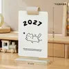 Calendario Nuevo y Lindo de Gatos 2027 para Autodisciplina, Calendario Planificador para Estudiantes de Secundaria, Decoración de Escritorio de Dibujos Animados