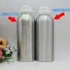 Fonte de produtos de fábrica polido tampa anti-roubo garrafa de alumínio 1250ml 500ml redondo prata tampa anti-roubo sub-engarrafamento químico