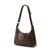 Bolso bandolera retro Maillard para mujer 2026 nuevo bolso tote de moda versión coreana bolso de hombro versátil de moda de gran capacidad