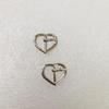 Hebilla de Pin con Forma de Corazón de Aleación de Zinc, Hebilla de Tres Posiciones para Bolsos, Hebilla de Presión de Pin de Corazón de Durazno para Zapatos, Accesorios Decorativos para Zapatos y Ropa