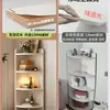 Estantería de Almacenamiento de Esquina de Madera Maciza, Gabinete Pequeño de Pared, Gabinete Triangular para Sala de Estar, Gabinete Bajo de Almacenamiento Multicapa, Estantería Estrecha en Forma de Abanico para Espacios Pequeños