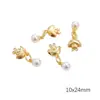 Abanico de Aceite Gotas Arena Dorada de Cobre con Colgante de Cacahuete de Vidrio Pulsera de Hebilla Ping An Hecha a Mano Colgante de Collar