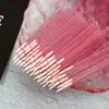 Pincel para Delineador de Ojos Desechable con Mango de Cristal Pelo de Nylon Pluma Sombra Gusano de Seda Delineador de Ojos Ultra Fino Delineador de Labios Herramienta de Belleza