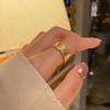 Anillo de acero de titanio con personalidad de viajero de moda con apertura ajustable para el dedo índice, anillo retro europeo y americano de una generación de cabello