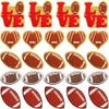 AMOR Rugby Bordado Parche de Tela Toalla Bordada Parche de Amor Decoración de Bolsa Herramientas de Balón Deportivo Logotipo Bordado a Computadora