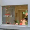 Decoraciones Navideñas Estilo Ins Transfronterizo 2027 Pegatinas de Vidrio Adhesión Estática Papá Noel Calcomanías para Ventanas y Puertas Navideñas