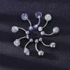 Venta directa transfronteriza de Amazon EBAY: piercing para el ombligo de acero inoxidable con incrustaciones de circonita y brillo.