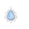 Accesorios de aleación de moda elegante encaje hueco proteína gota de agua flor placa colgante collar pendientes hechos a mano Accesorios al por mayor