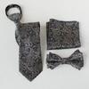 Nuevo patrón retro jacquard corbata pajarita traje cuadrado para hombre casual negocio vestir accesorios de boda mayoreo