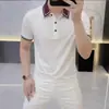 Camisa Polo de Verano 2026, Estilo Nuevo, Bloques de Color, Cuello Campana, Manga Corta para Hombre, Casual de Negocios, Ligera, Top Versátil, Moderno