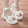 Sandalias de Vacaciones de Princesa Verano 2023 Nueva Llegada Lazo Celebrante Cibernético Plataforma Falda Estilo Hada Zapatos Romanos