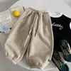 Calça de Inverno Grossa com Forro de Fleece Muno para Crianças Roupas Meninos Meninas Estilo Coreano Versátil Roupa Infantil Calças Casuais