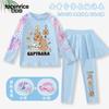 Traje de Baño Kapibara para Niñas, Dos Piezas con Mangas Largas y Pantalones Largos, Traje de Baño con Protección Solar para Niñas Mayores, Set para Aguas Termales
