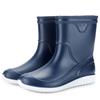 Botas de lluvia impermeables antideslizantes transfronterizas para hombre, de caña media, de plástico engrosado, zapatos de agua para pesca, cocina, lavado de autos, botas de agua para pesca