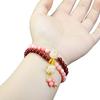 Pulseira de Bodhi Cinnabar Queimada com Carvão, Garra de Gato Fofa, Multicamadas para Mulheres, Pulseira Cinnabar Dopamina da Moda, Popular em Live Streaming