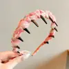 Diadema de Malla Dientes de Super Hada para Niñas Estilo Pastoral Francés Organizador de Cabello Rizado para Niñas Diadema Antideslizante No Tira del Cabello Pinza para el Cabello