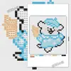 Pegatinas de Material de Cuentas Patchwork Recién Actualizadas de 128 Piezas, Diseños Lindos de Cuentas Patchwork de Dibujos Animados, Pegatinas Impermeables Autoadhesivas para Decoración de Escritorio