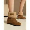 Novas Botas de Inverno de Algodão Europeias Americanas Dobráveis Múltiplos Métodos de Uso Botas de Cano Médio Salto Médio Robusto Botas Martin Tamanho Grande 40-43 Botas de Comércio Exterior