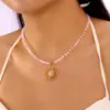 Colar do Sol Europeu e Americano Transfronteiriço Novo Estilo Boêmio Colar de Cristal do Sol Design Versátil Colar para Mulheres