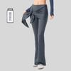 Calça Flare Fitness Feminina, Anti-Constrangimento, Saia de Bumbum Removível Calça de Perna Larga, Casual de Alta Qualidade Calça Yoga Micro Flare