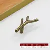 Manija con Forma de Rama Creativa Transfronteriza para Platos de Cena, Manija de Rama de Árbol, Manija Simple para Cajones y Puertas de Gabinete, Manija Estilo Cobre Antiguo, Sólida y Engrosada