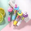 Mini Bolígrafo de Cuatro Colores Coreano Lindo Ins Dibujos Animados Adorable Colorido Retráctil Bolígrafo Premio Regalo para Estudiantes