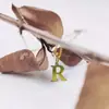 Colar Pingente Carta Transfronteiriça Moda Estilo Ins Colar com Corrente Bolinha Colar Curto Feminino de Aço Titânio Corrente da Clavícula