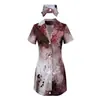 Disfraces de Horror para Halloween Enfermera Manchad de Sangre Cos Doctora Enfermera Juego de Rol Profesional Disfraces para Actuaciones en Escenario