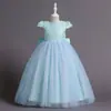 Vestido de Baile Princesa para Meninas Transfronteiriço Vestido para Apresentação de Piano Infantil Vestido de Festa de Aniversário para Menininha
