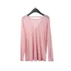 Cubierta Protectora Solar Sin Espalda Multicolor The Mind para Mujer Primavera 2026 Estilo Coreano Camiseta de Manga Larga Simple y Versátil T5020X