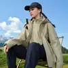 Chaqueta de Trekking Rígida GBT32614 Estándar Nacional para Hombres y Mujeres, Abrigo Tres en Uno a Prueba de Viento e Impermeable para Exteriores, Ropa para Montañismo y Esquí