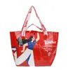 Bolsas tejidas laminadas personalizadas, bolsas de regalo de PP para ropa personalizadas, bolsas de compras impermeables de gran capacidad con logotipo personalizado, bolsas de tela ecológicas
