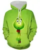 Sudadera con capucha y cremallera 3D para hombre, nueva para Navidad y Halloween 2025, Cosplay