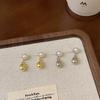 Aretes de Pin de Plata 925 2024 Nuevos Aretes de Metal Estilo Frío de Sentido de Alta Gama Accesorios de Aretes Simples de Verano para Mujer