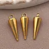 Pendientes Colgantes de Acero Inoxidable Galvanizados en Oro Real con Forma de Cono Cadena de Cola Colgante Pulsera Collar DIY Hecho a Mano Accesorios de Joyería