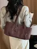 Moda Otoñal Transfronteriza 2026 Versátil Bolso de Axila Vintage Bolso Tote de Gran Capacidad Bolso de Mano de Nicho Bolso de Hombro