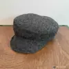 Gorra Plana Retro Japonesa de Lana para Mujer, Versátil para Otoño e Invierno, Simple, Adelgazante, Octagonal, Gorra de Periódico, Gorra de Artista