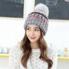 Tian Tian Dai Outono e Inverno Moda Feminina All-match Cute Color Combinando Chapéu de Lã Estilo Coreano Inverno Quente Fleece Knitted Hat