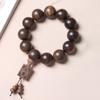 Pulsera Shen Guibao Agarwood Imitación Alta Ajedrez Nan Pulsera para Hombre y Mujer Patrón de Manchas de Tigre Estilo Étnico Joyería Wenwan Fabricante Venta al por Mayor