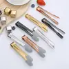 Pinza de silicona para alimentos de acero inoxidable 304, pinza para alimentos, pinza para postres, pinza para hielo, pinza para hielo, pinza para hielo, pinza para azúcar, pinza para hielo
